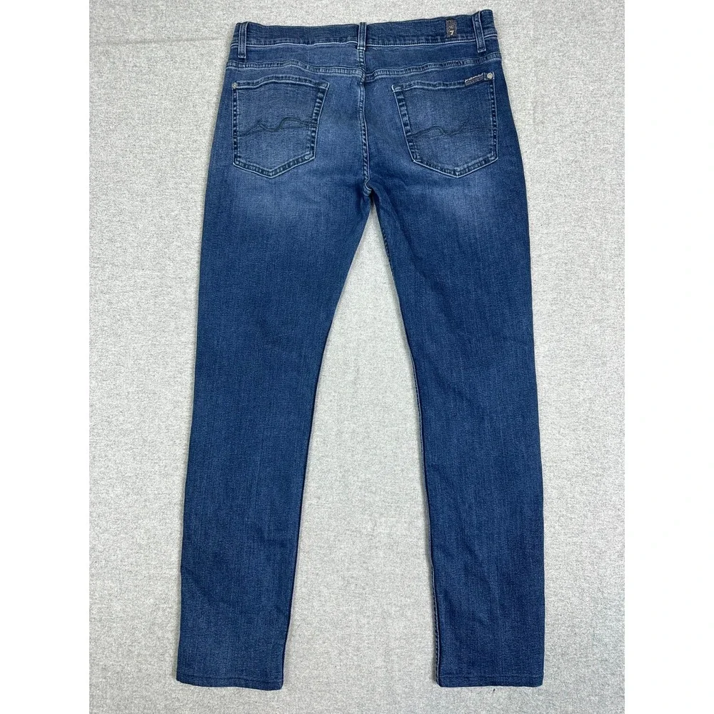 7 For All Mankind Paxtyn Jeans Mens 34x29 Blue Skinny Stretch Denim